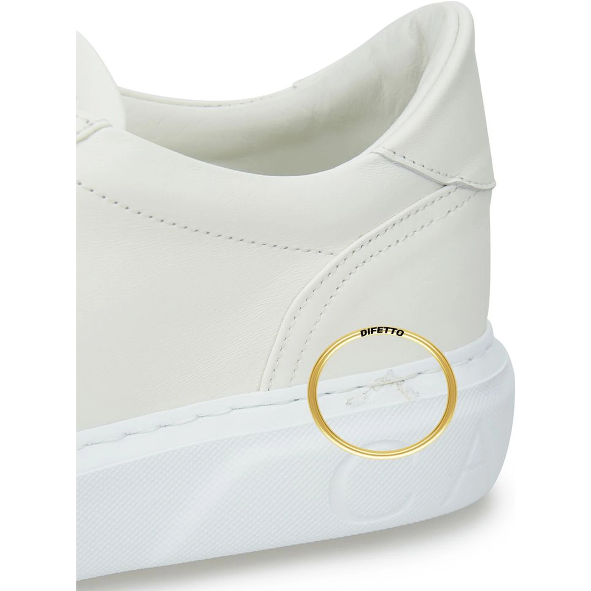White Leather Athletic Sneakers