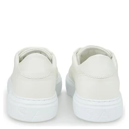 White Leather Athletic Sneakers