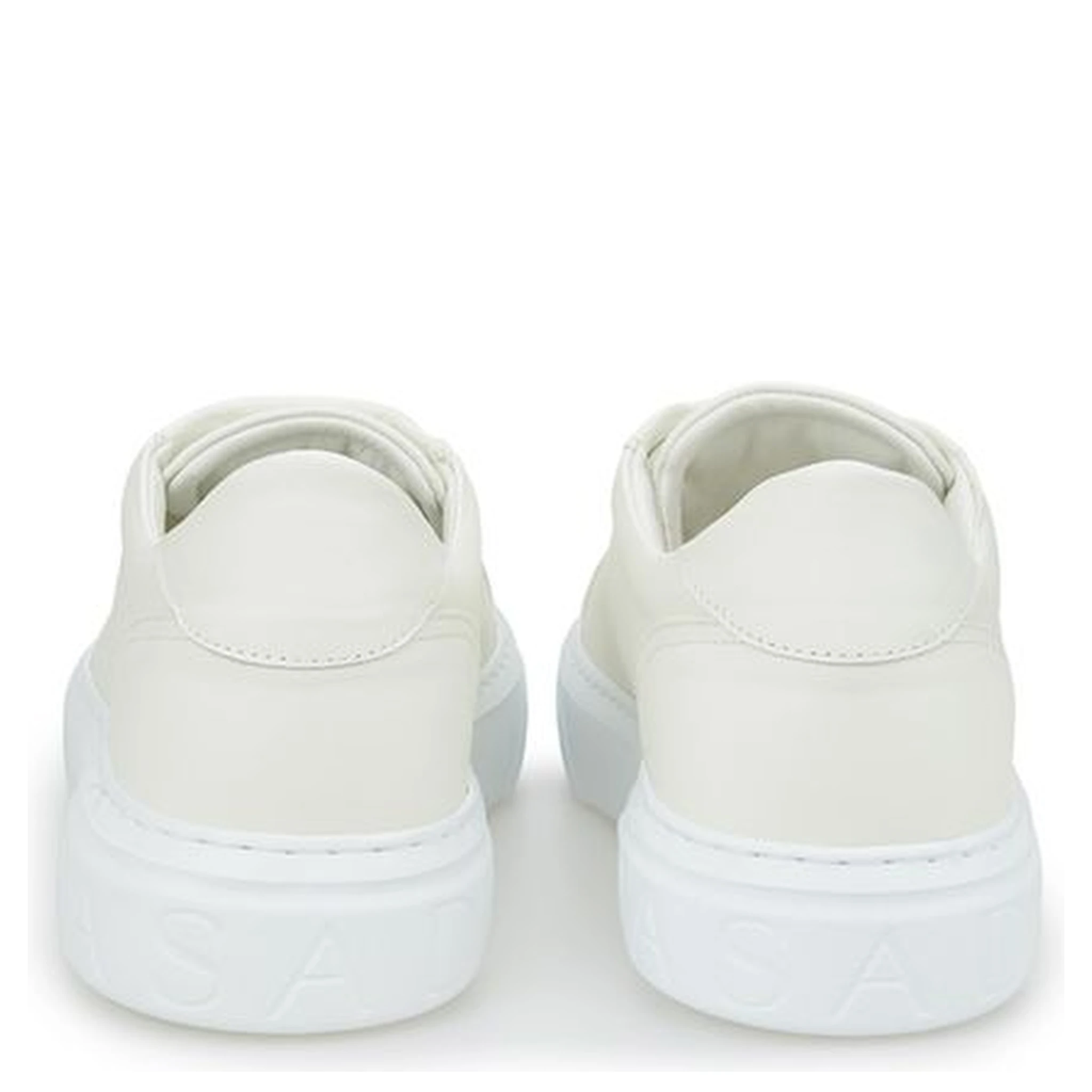 White Leather Athletic Sneakers