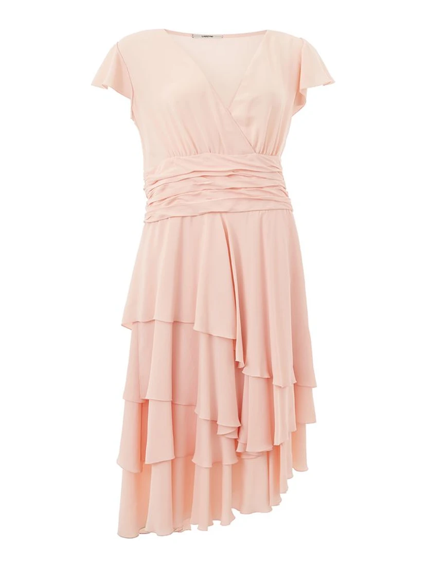 Pink Acetate Casual Dress