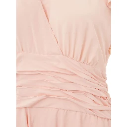 Pink Acetate Casual Dress