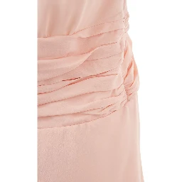 Pink Acetate Casual Dress