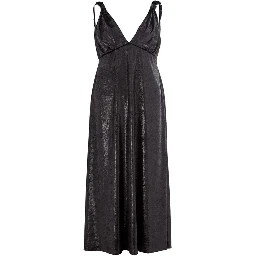 Black Polyester Cocktail Dress