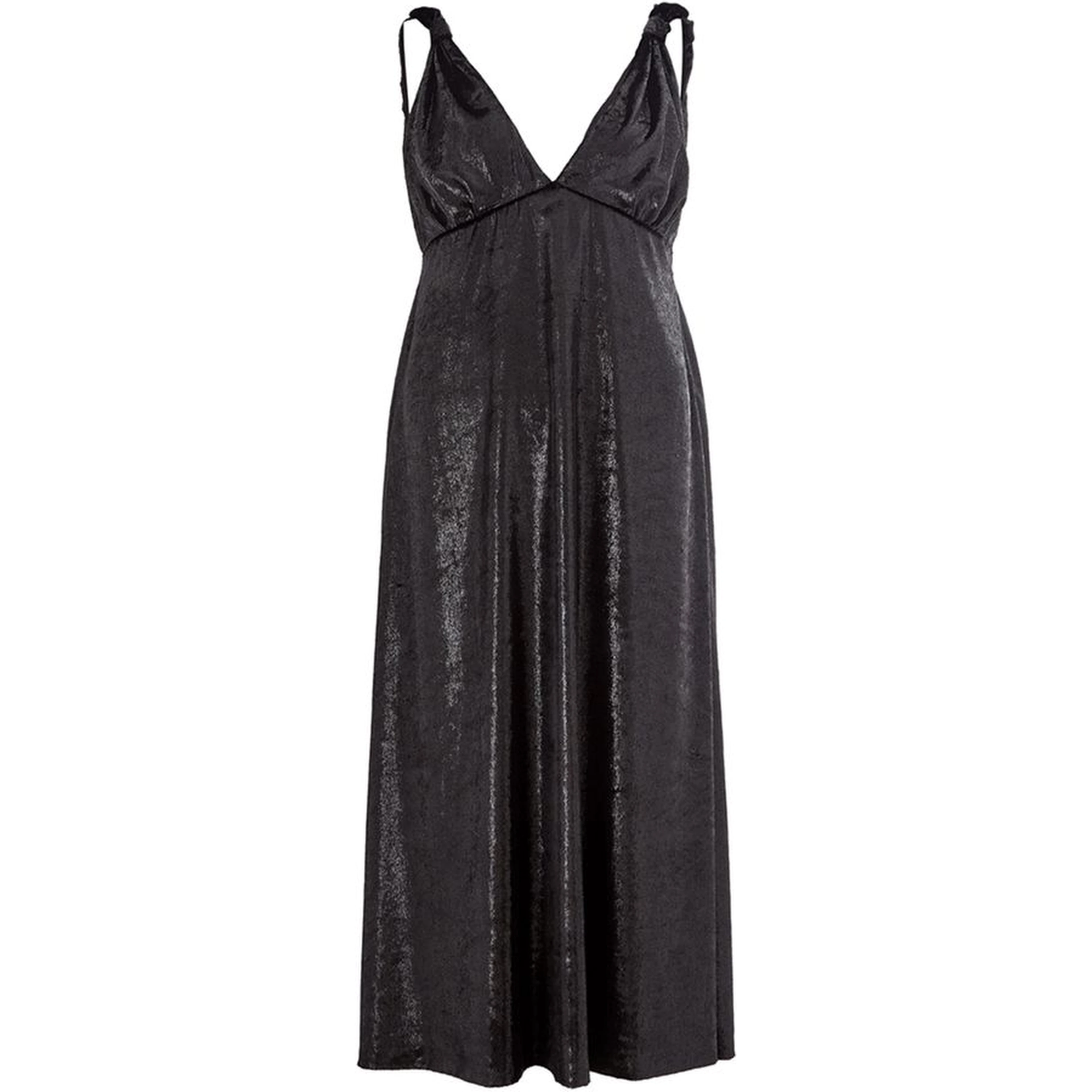 Black polyester cocktail women's dress.