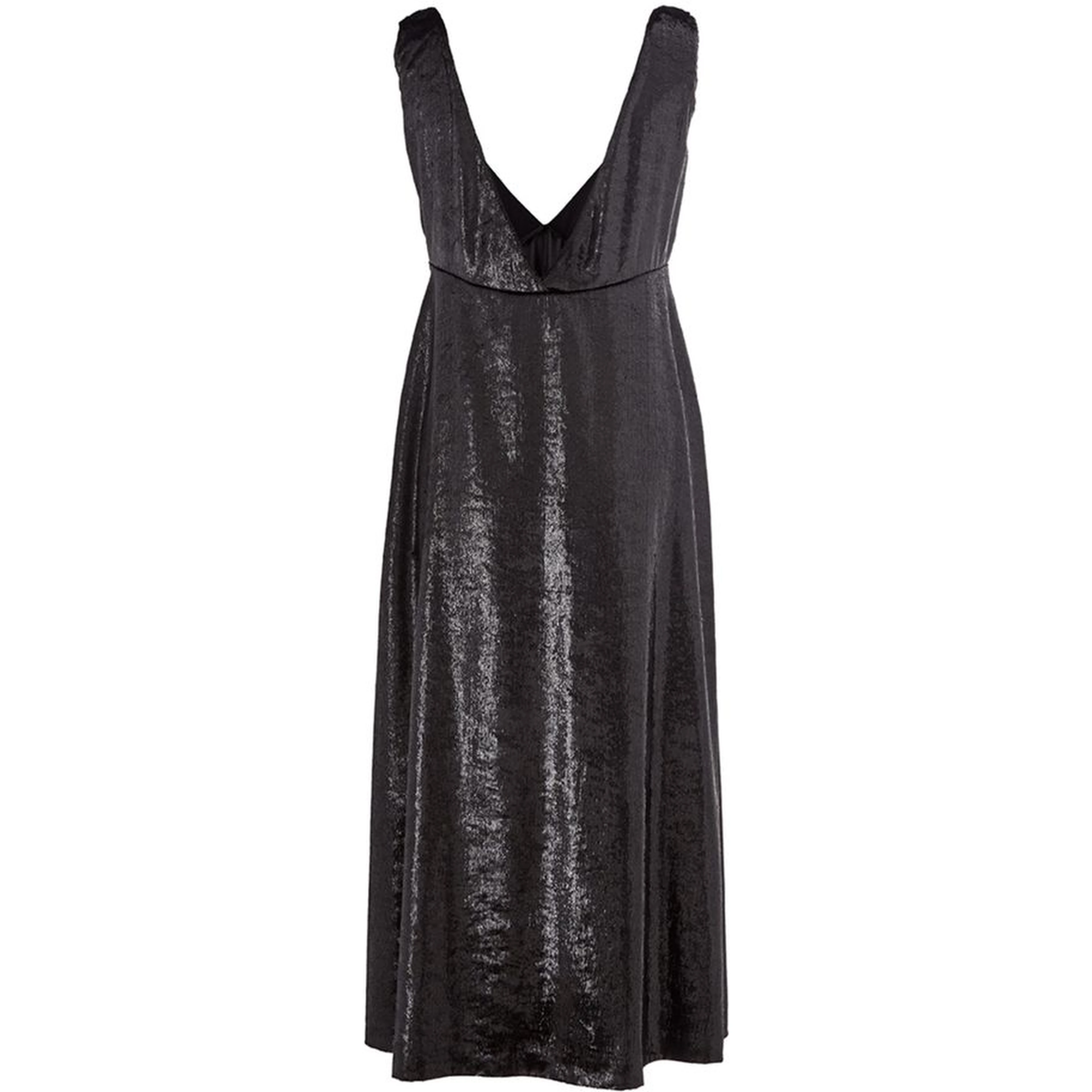 Black polyester cocktail women's dress.