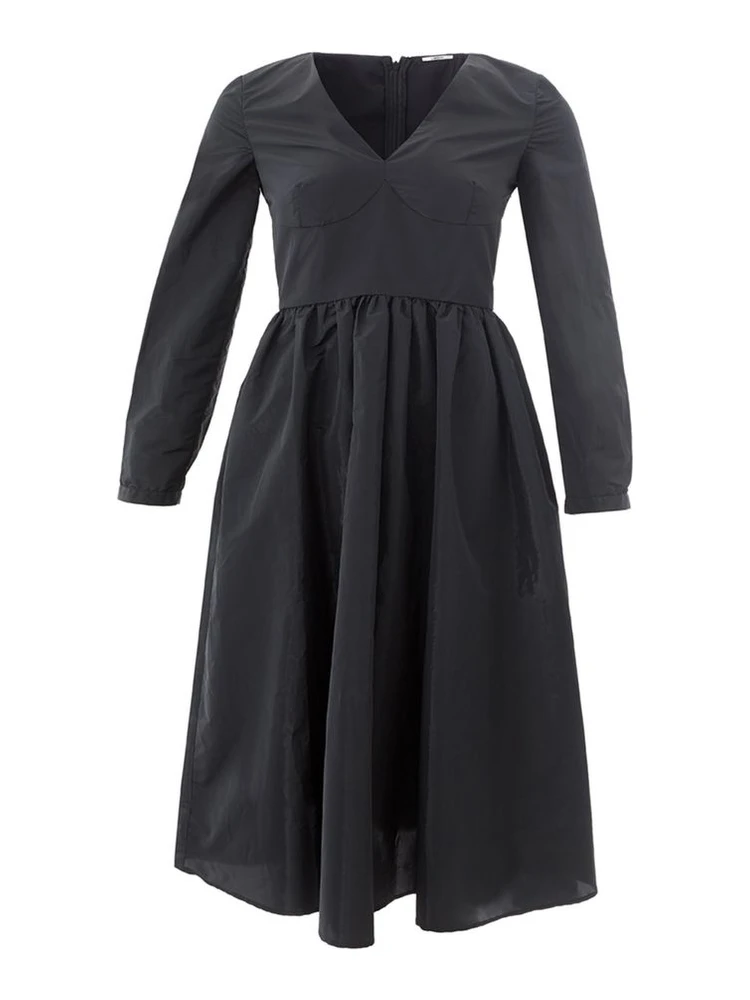 Black Polyester Cocktail Dress