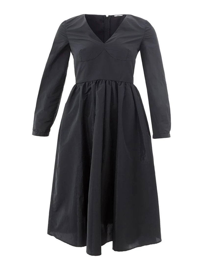 Black Polyester Cocktail Dress