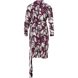 Purple Viscose Casual Dress