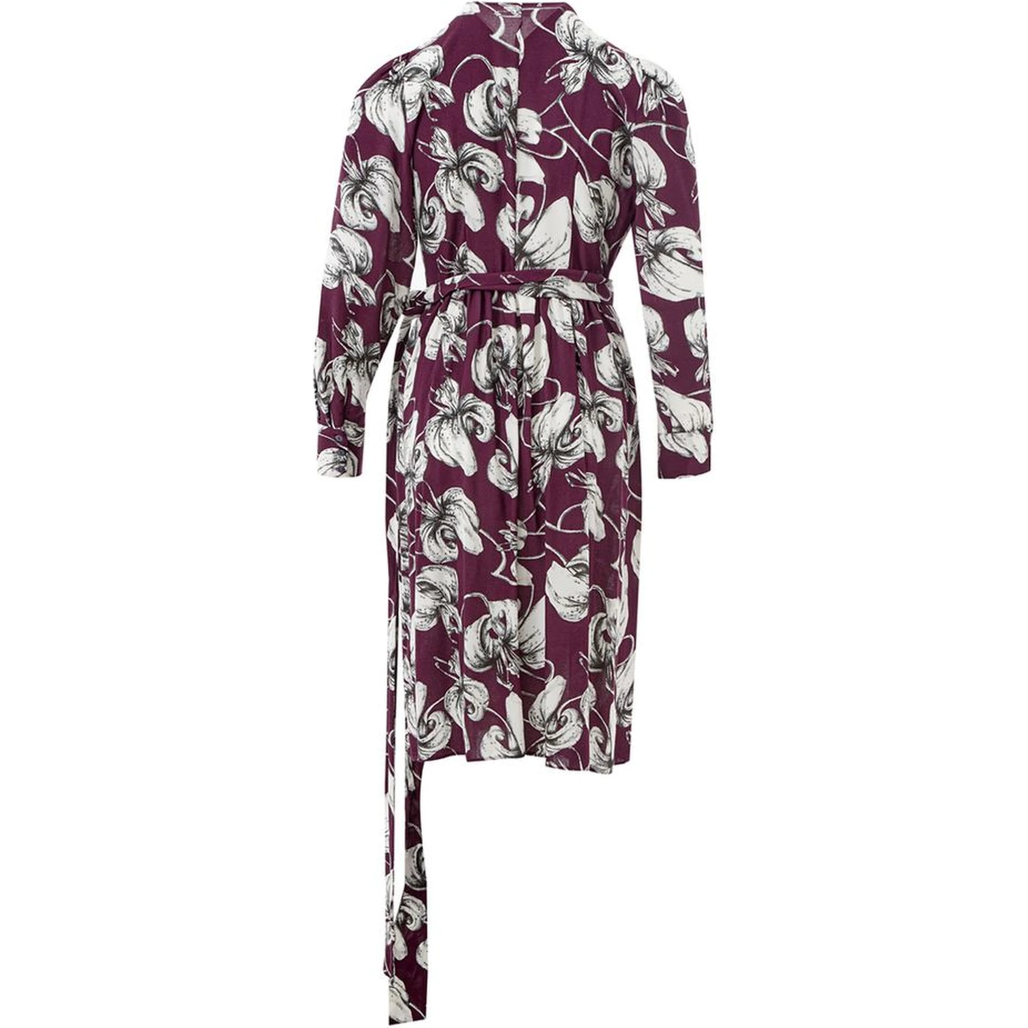 Purple Viscose Casual Dress