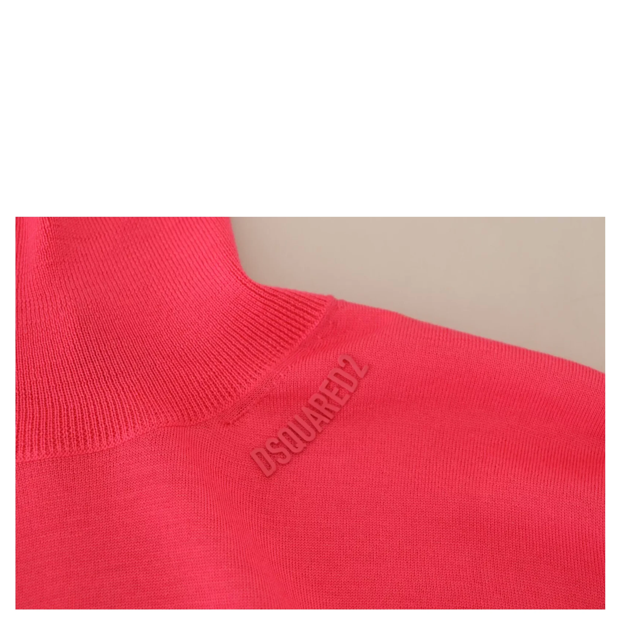 Pink Solid Long Sleeve Turtle Neck Casual Sweater