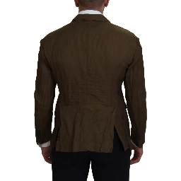 Green Single Breasted Men Coat Blazer Jacket