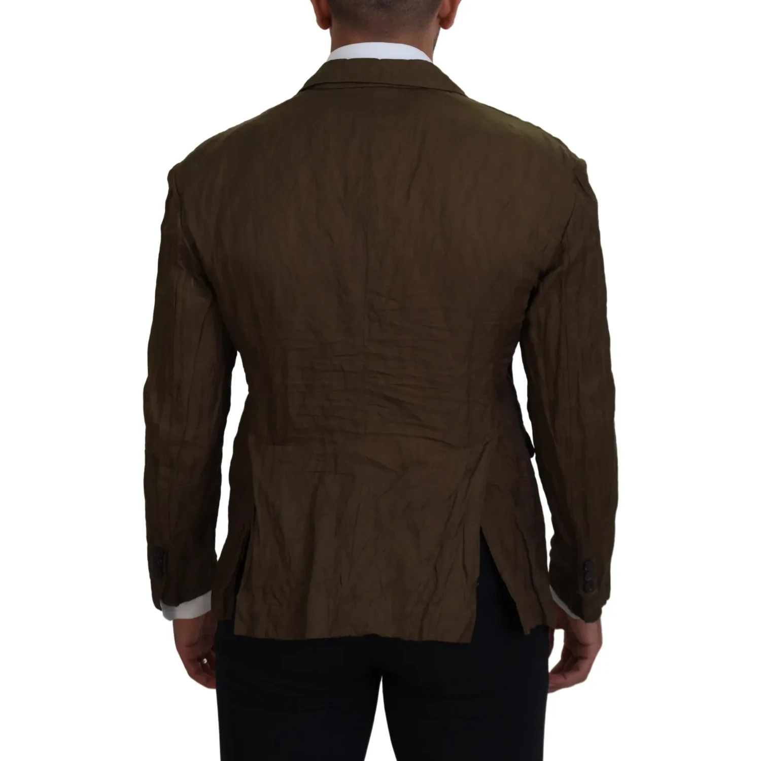 Green Single Breasted Men Coat Blazer Jacket