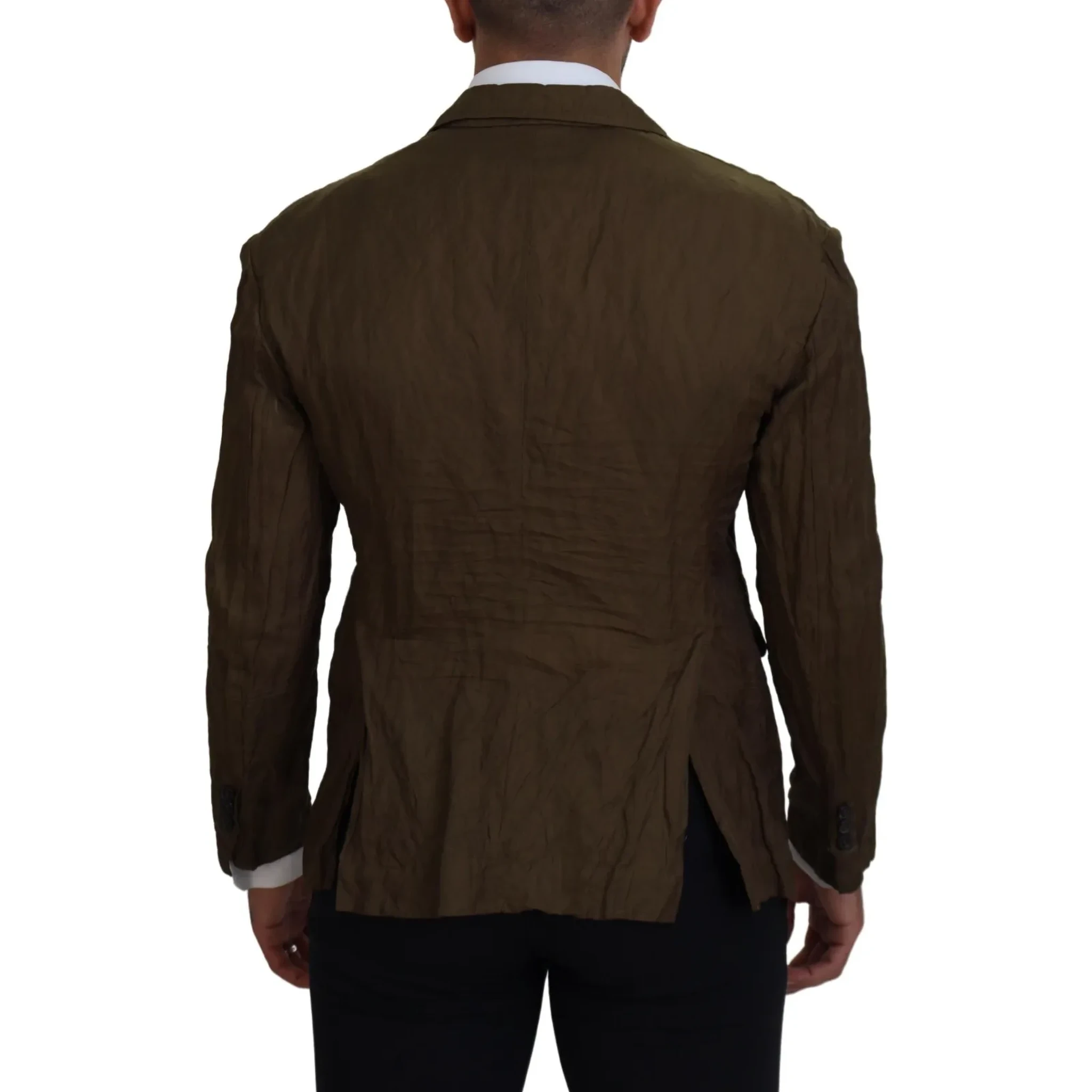 Green Single Breasted Men Coat Blazer Jacket