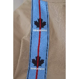 Brown Gray Sleeves Hooded Full Zip Jacket