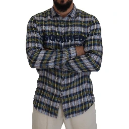 Multicolor Checkered Casual Men Long Sleeves Shirt