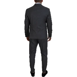Gray Wool Single Breasted 2 Piece CIPRO Suit