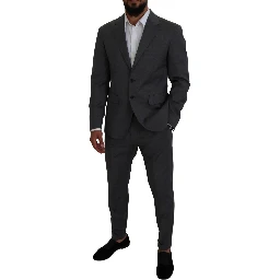 Gray Wool Single Breasted 2 Piece CIPRO Suit