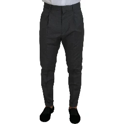 Gray Wool Single Breasted 2 Piece CIPRO Suit