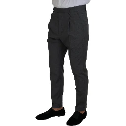Gray Wool Single Breasted 2 Piece CIPRO Suit
