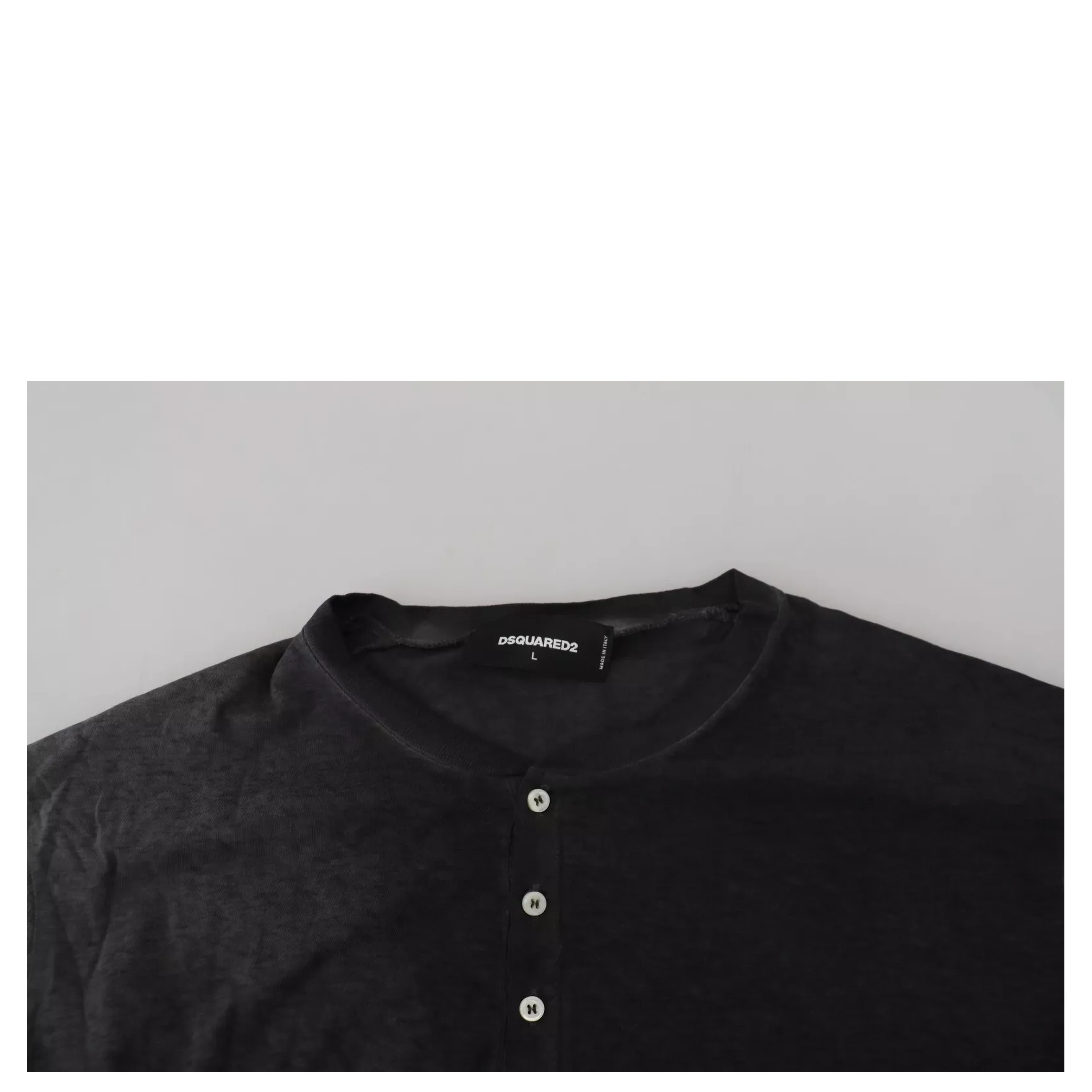 Black Cotton Linen Long Sleeves Pullover Sweater