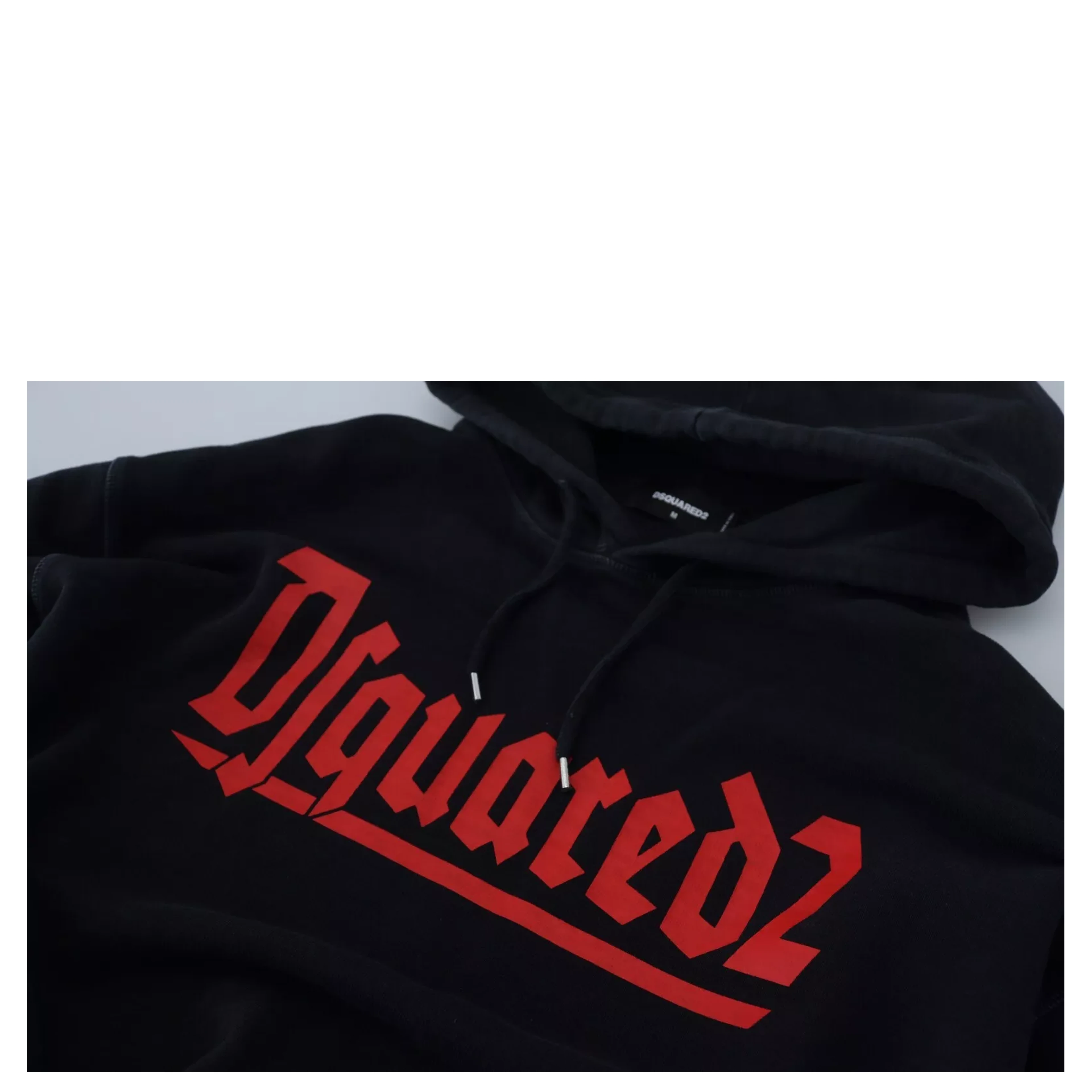 Black Cotton Hooded Printed Men Pullover Sweater