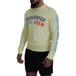 Yellow Colorful Print Long Sleeves Top T-shirt