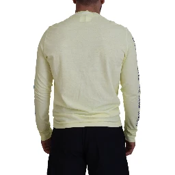 Yellow Colorful Print Long Sleeves Top T-shirt