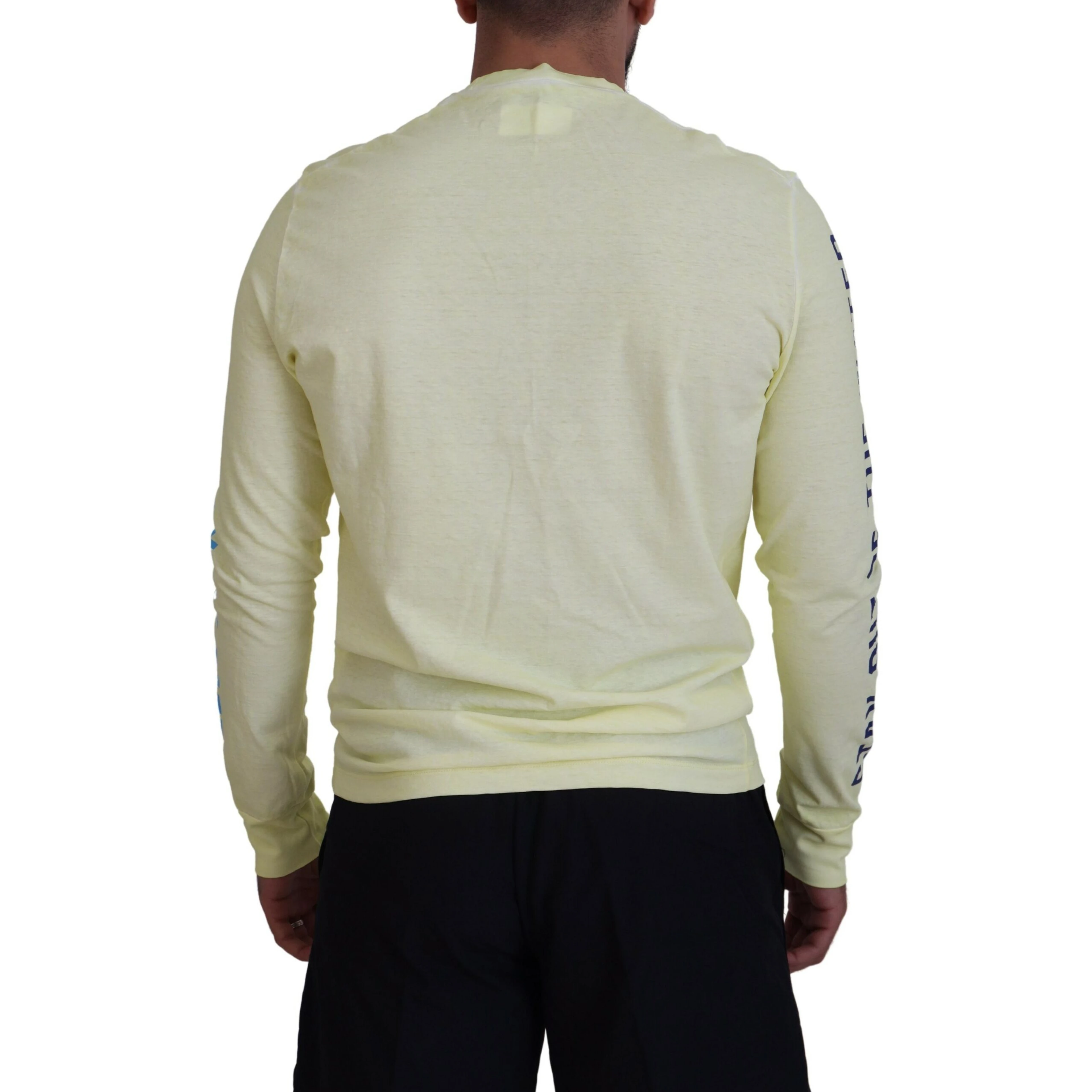 Yellow Colorful Print Long Sleeves Top T-shirt