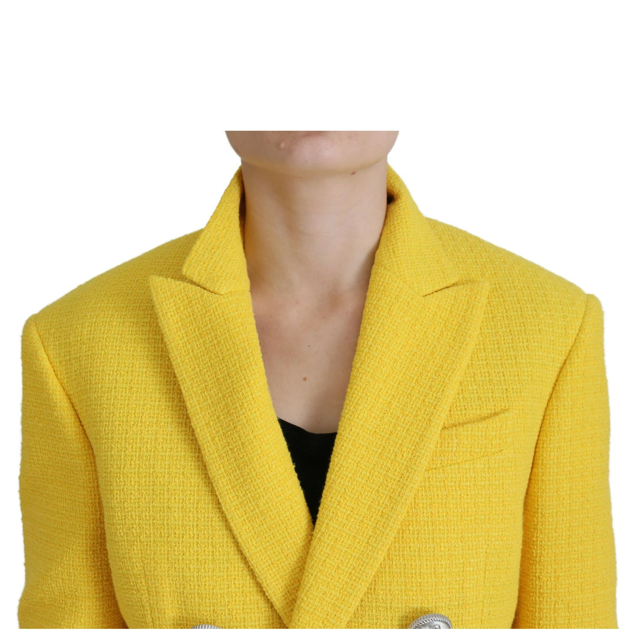 Yellow Peak Double Breasted Suit Blazer Short Set