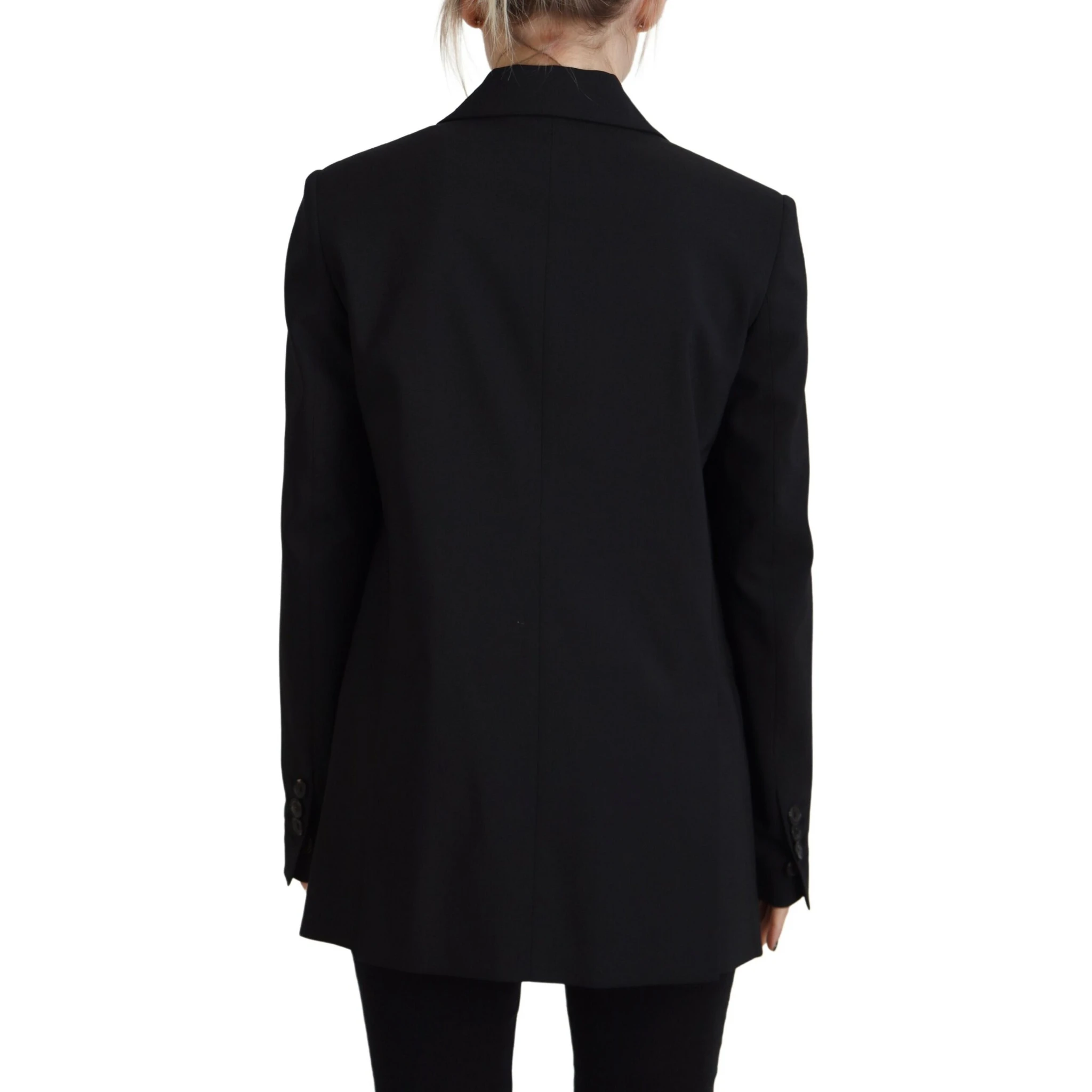 Black Flower Single Breasted Coat Blazer