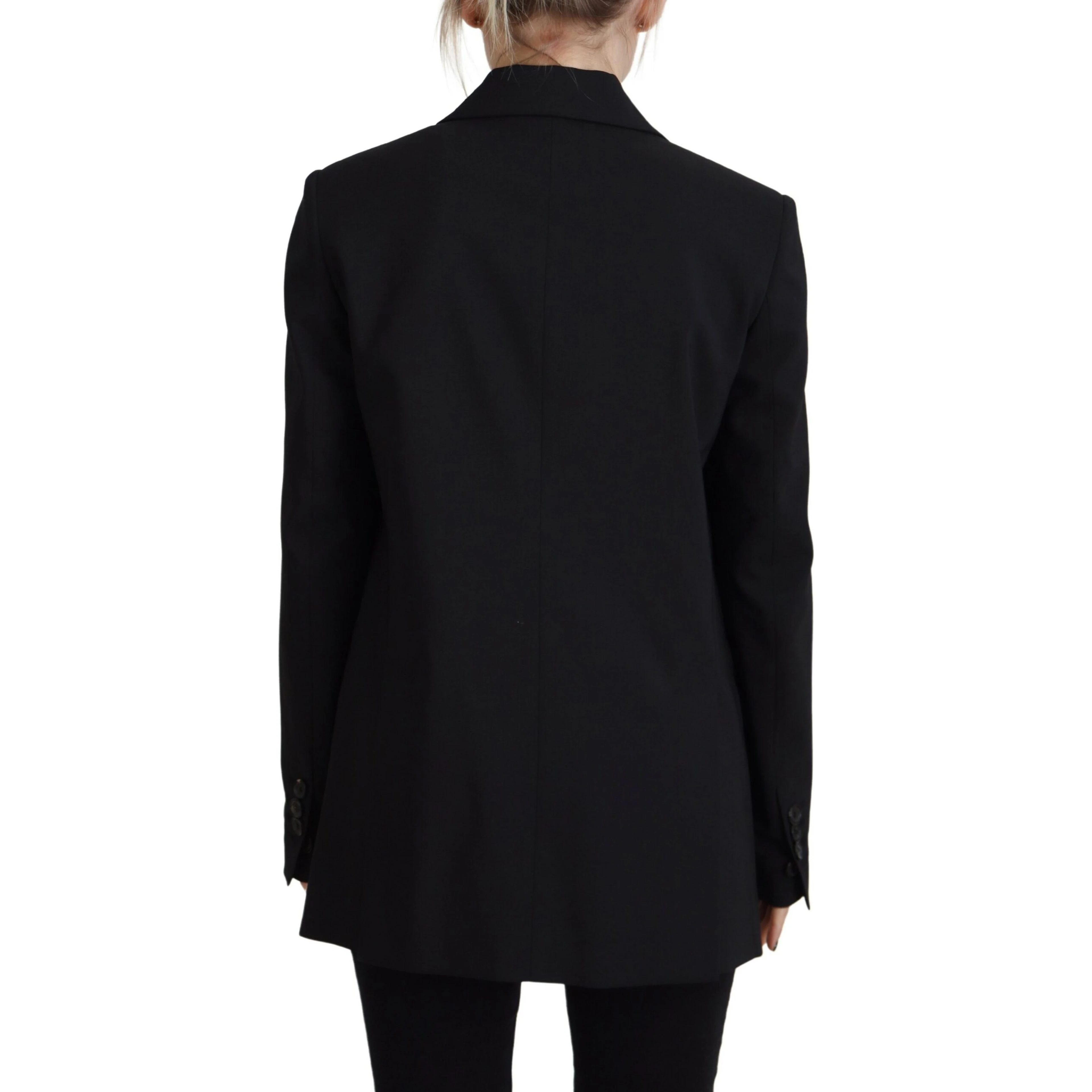 Black Flower Single Breasted Coat Blazer