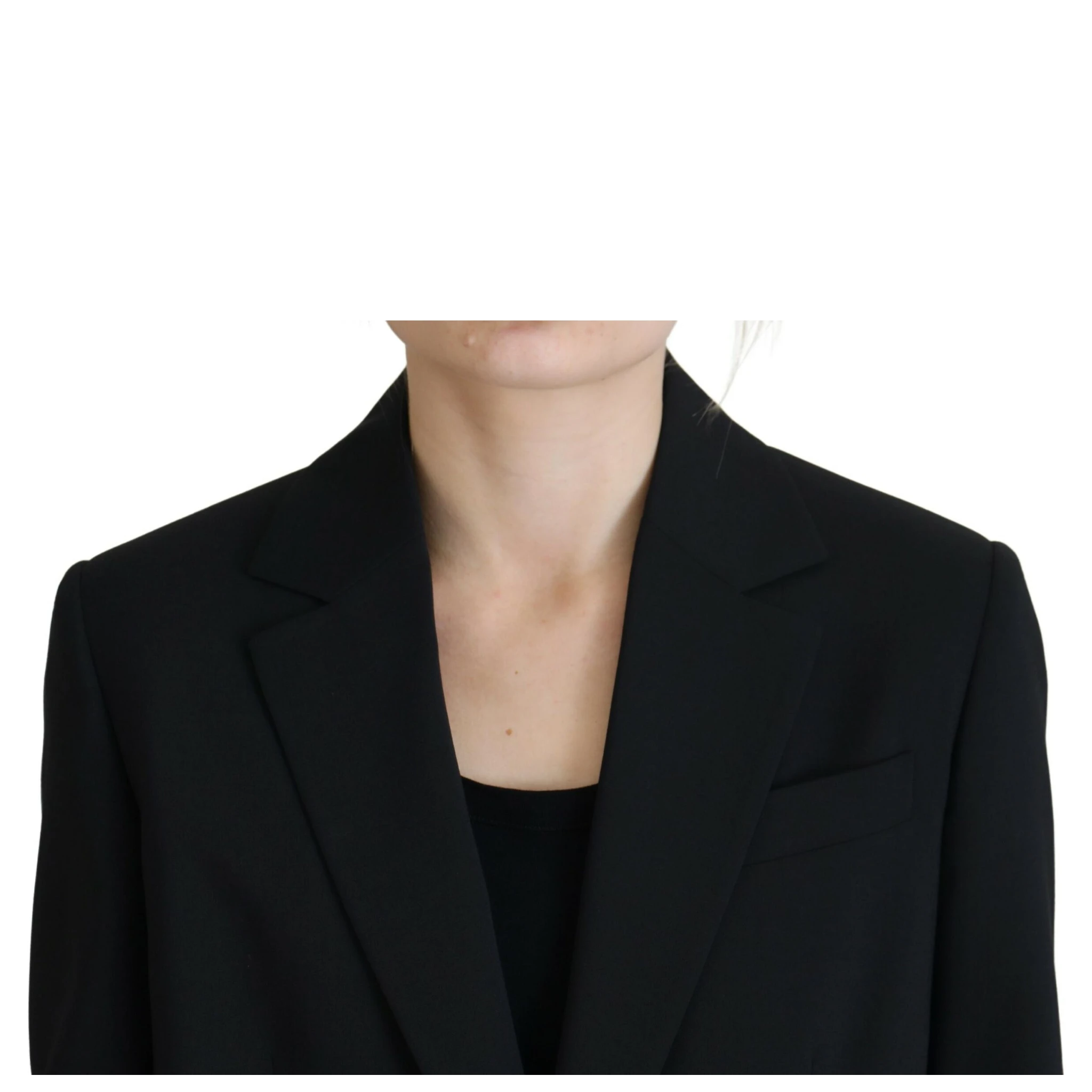 Black Flower Single Breasted Coat Blazer