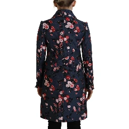 Multicolor Printed Women Long Coat Blazer Jacket