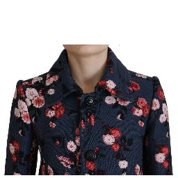 Multicolor Printed Women Long Coat Blazer Jacket