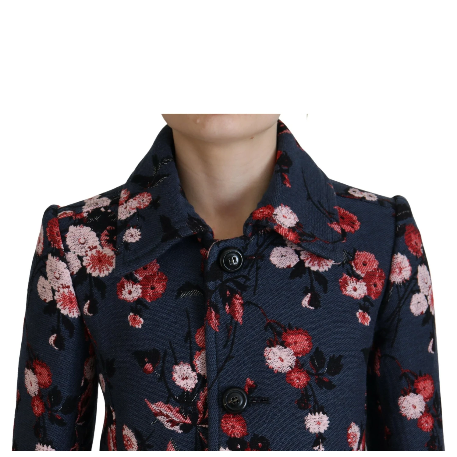 Multicolor Printed Women Long Coat Blazer Jacket