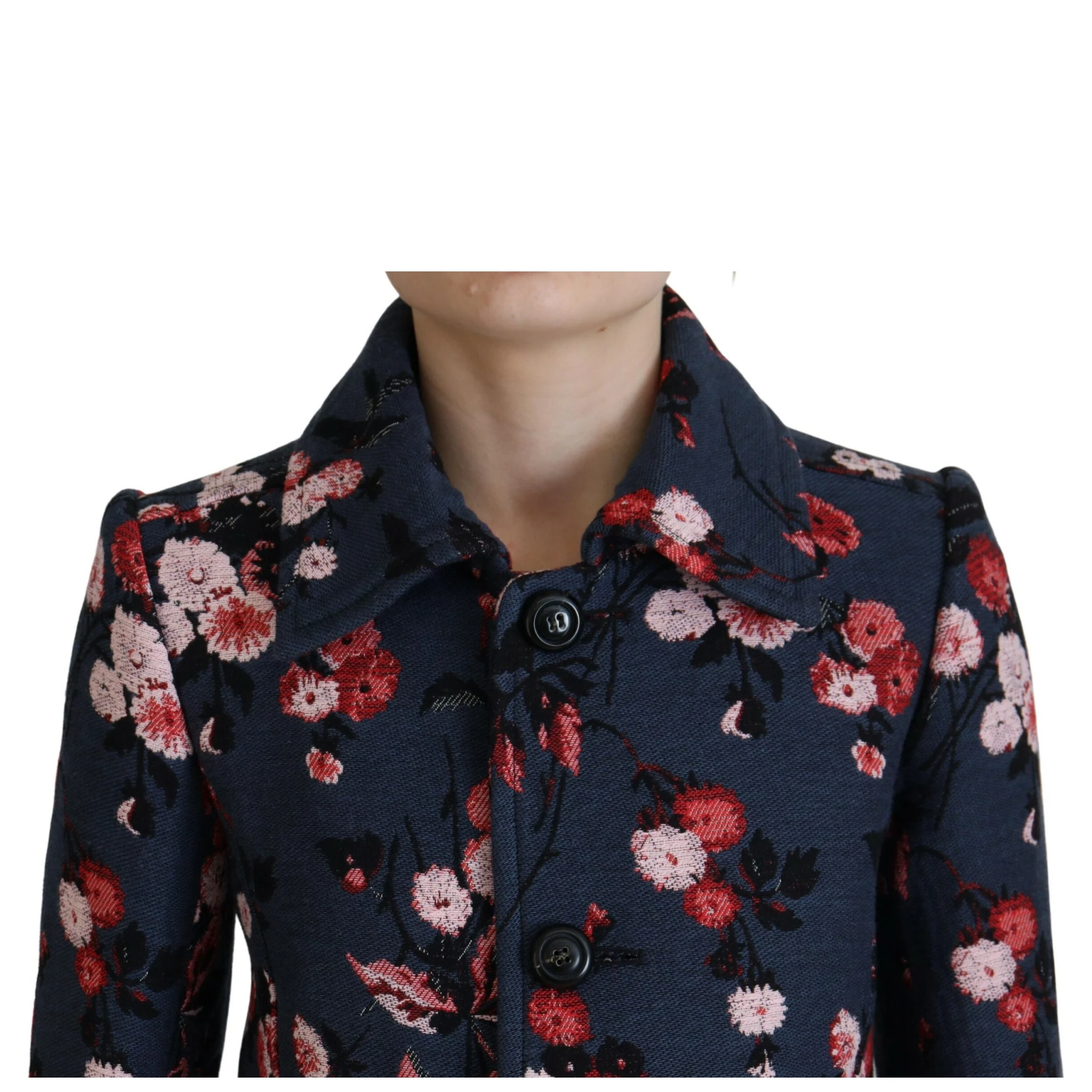 Multicolor Printed Women Long Coat Blazer Jacket