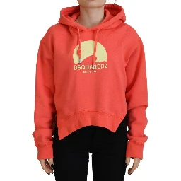 Pink Logo Print Cotton Hoodie Sweatshirt Sweater