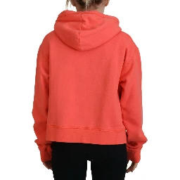 Pink Logo Print Cotton Hoodie Sweatshirt Sweater