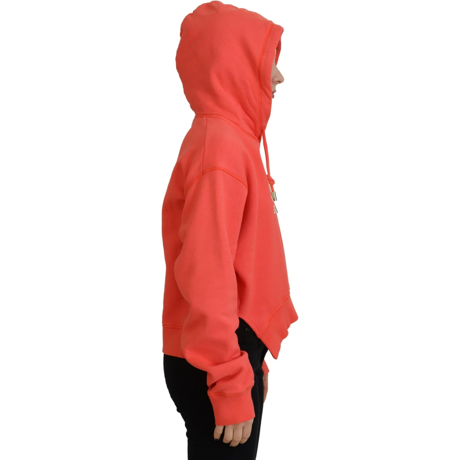 Pink Logo Print Cotton Hoodie Sweatshirt Sweater