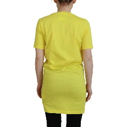 Yellow CottonShiny Icon Renny Dress Crewneck T-shirt