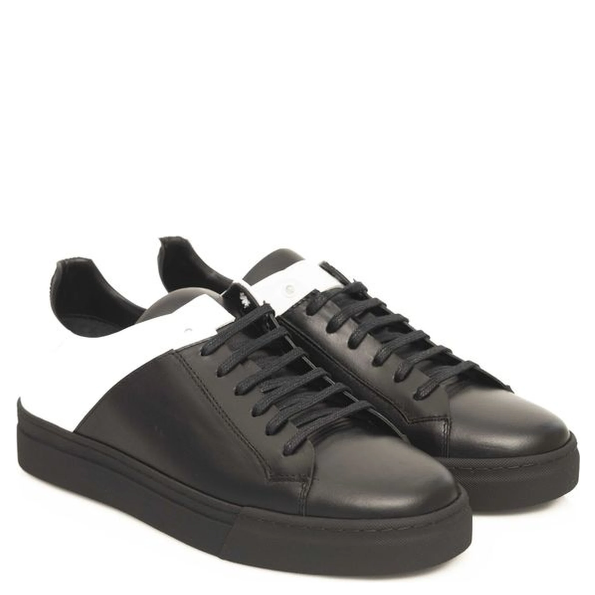 Black And White Cowhide Sneaker