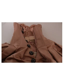 Crystal Pink Silk Chandelier Ball Gown Dress