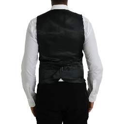 Gray Wool Formal Dress Waistcoat Vest