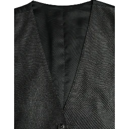 Gray Wool Formal Dress Waistcoat Vest