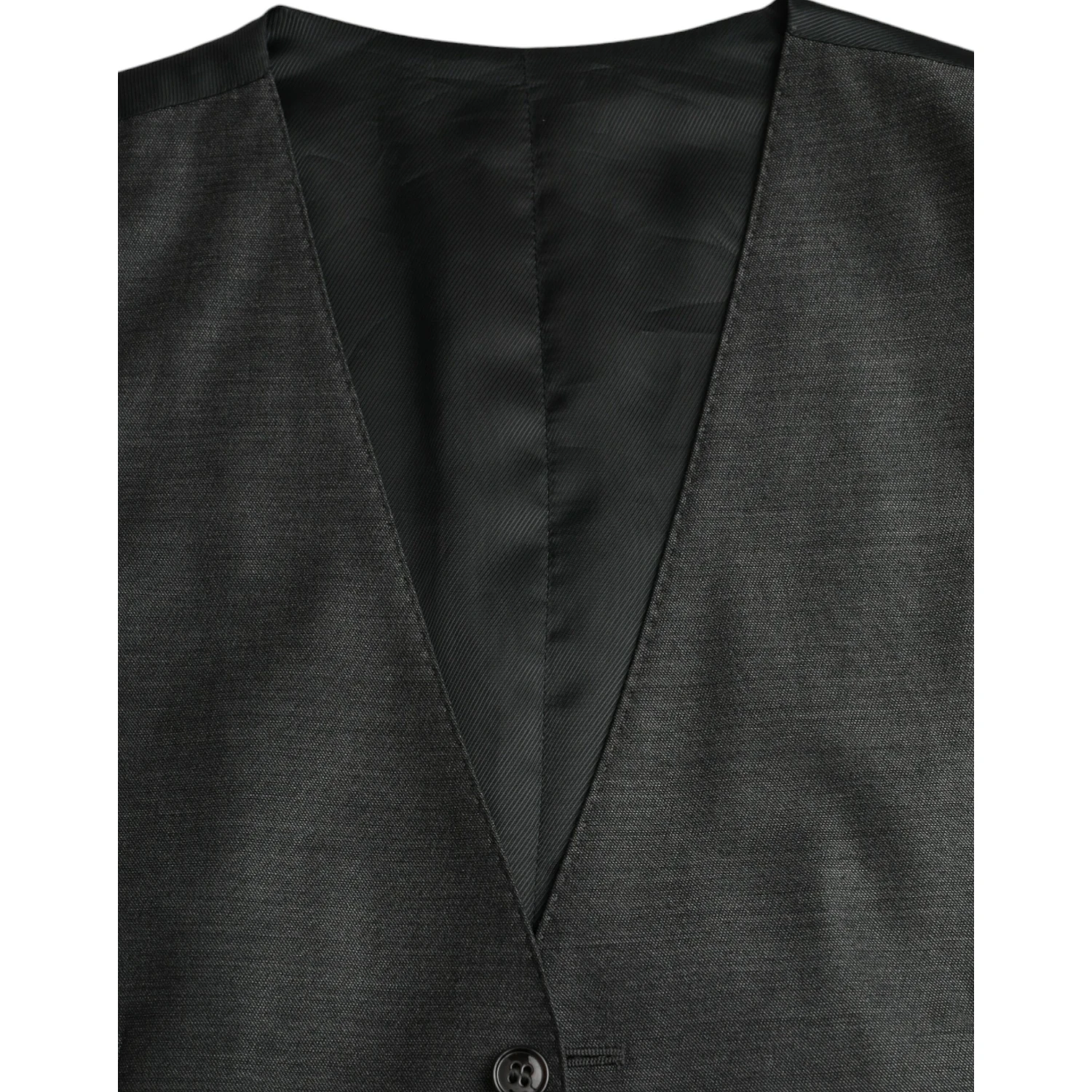 Gray Wool Formal Dress Waistcoat Vest