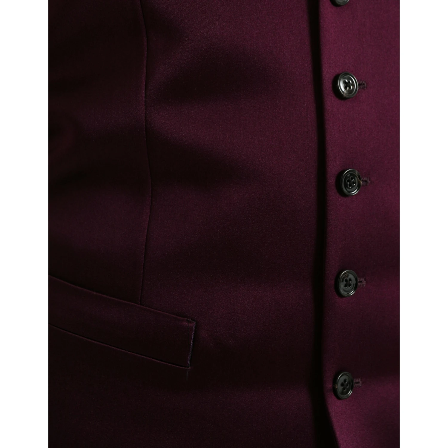 Maroon Satin Silk Waistcoat Dress Formal Vest