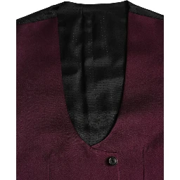 Maroon Satin Silk Waistcoat Dress Formal Vest