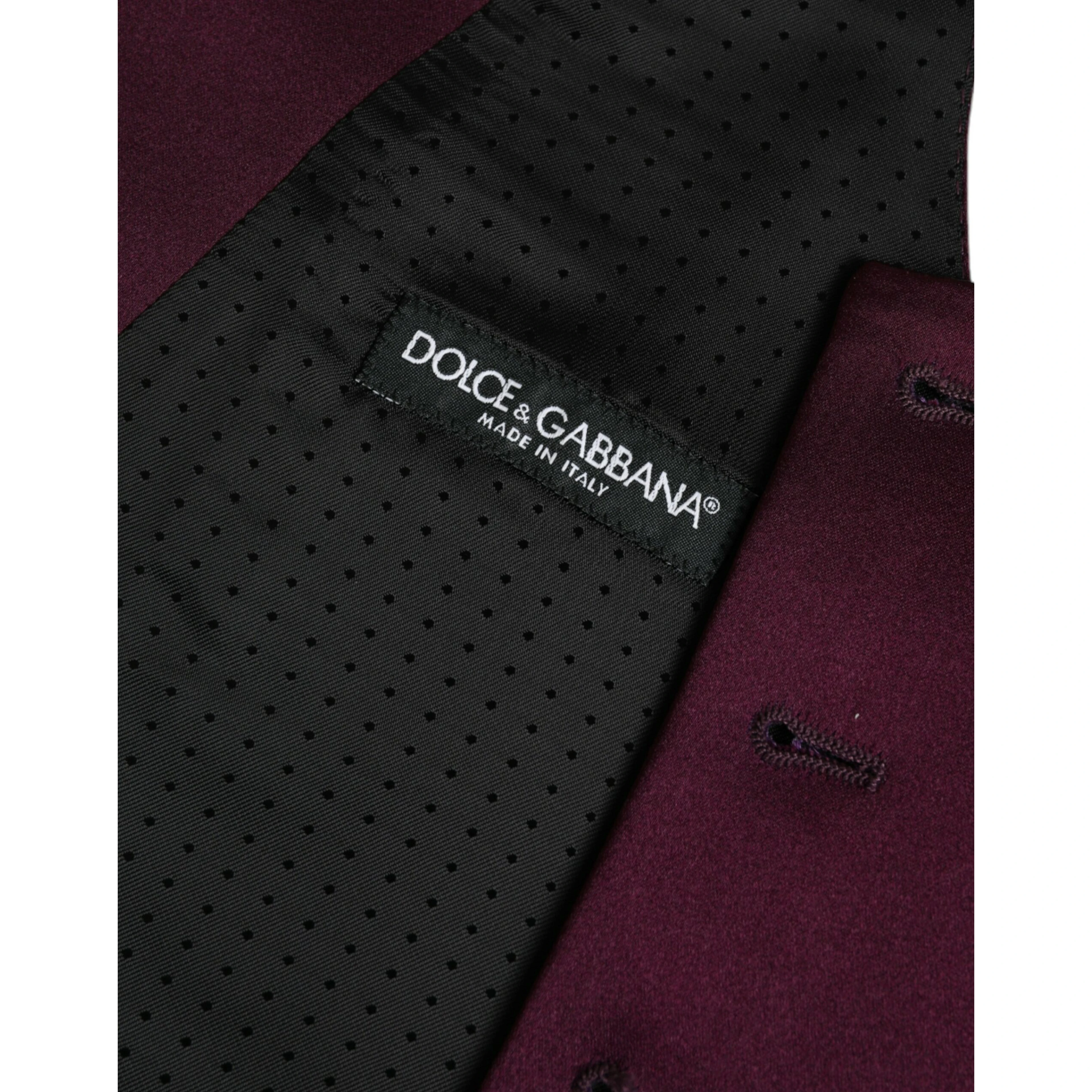 Maroon Satin Silk Waistcoat Dress Formal Vest
