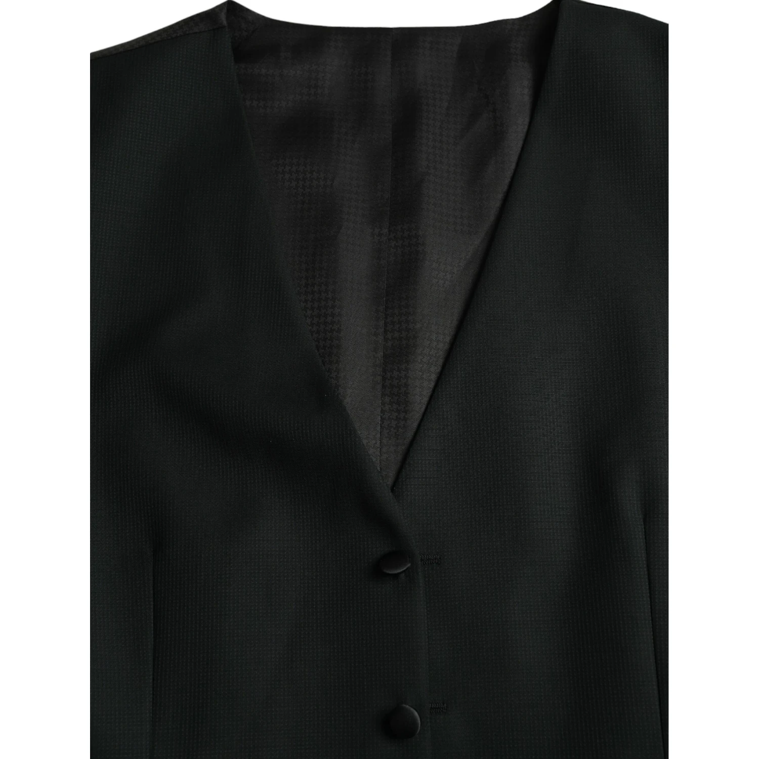 Black Wool Waistcoat Dress Formal Vest