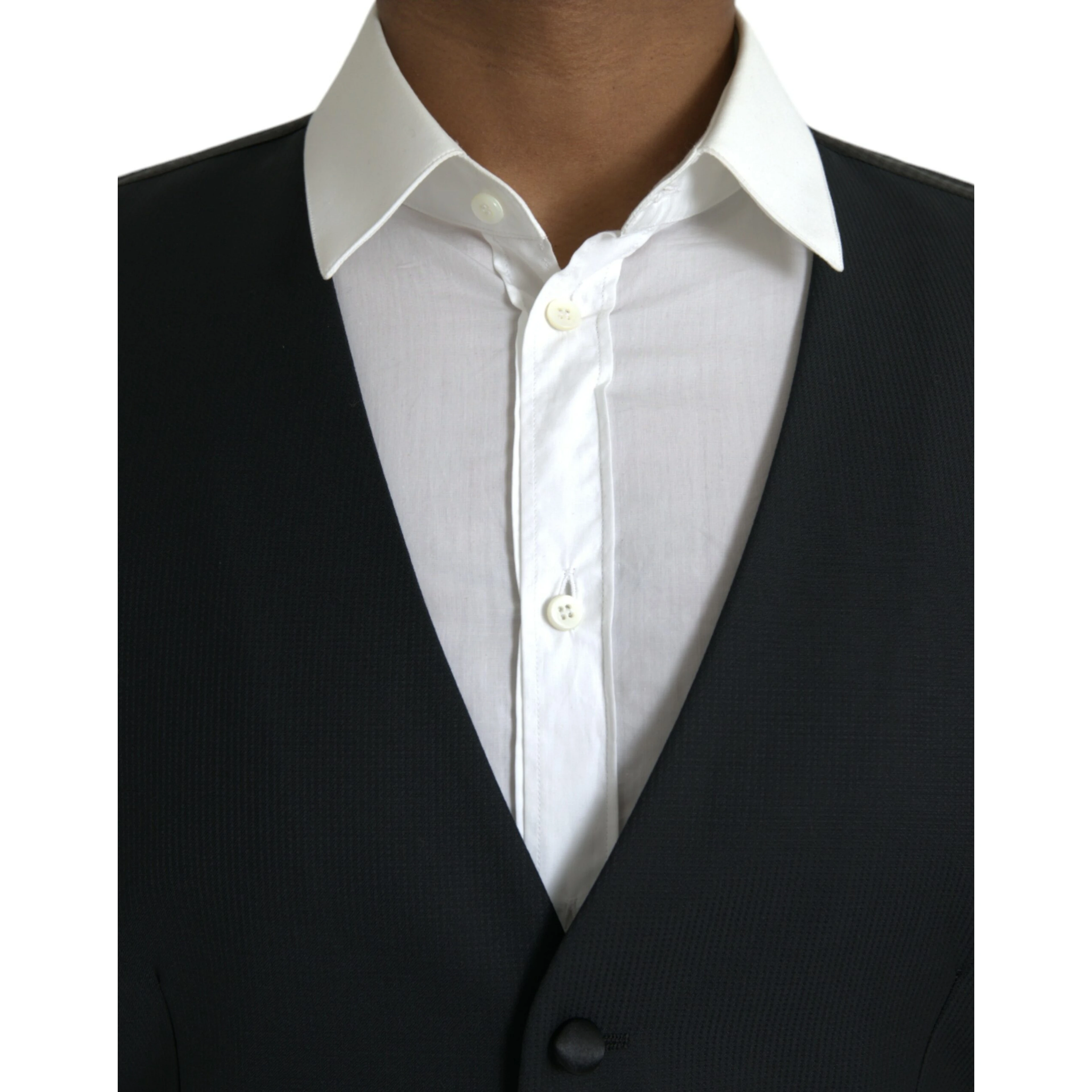 Black Wool Waistcoat Dress Formal Vest